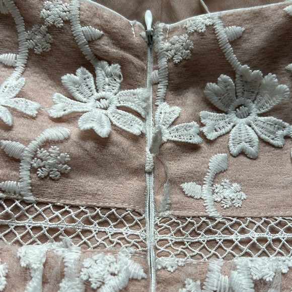 Endless Rose Crochet Layered Midi Dress White Sweetheart neckline Lined Sz S - Picture 16 of 16